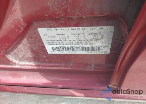 2006 Mazda Mazda3 S Touring from USA, damaged, VIN JM1BK323X61535254